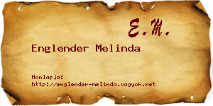 Englender Melinda névjegykártya